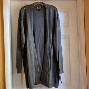 NWT Christine Alexander Crystal Embellished Long Cardigan 2X